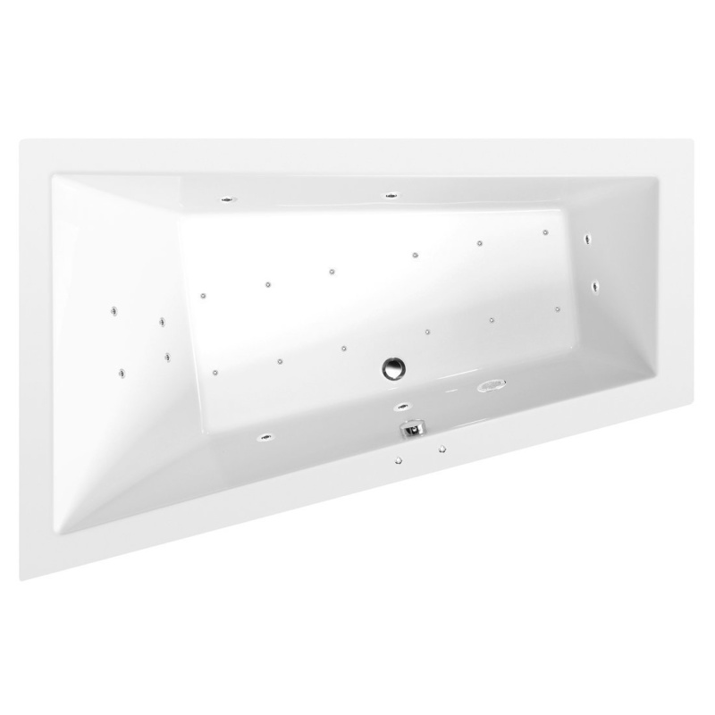 massaaživann  TRIANGL L  180x120x50cm,  Active Hydro-Air,  kroom