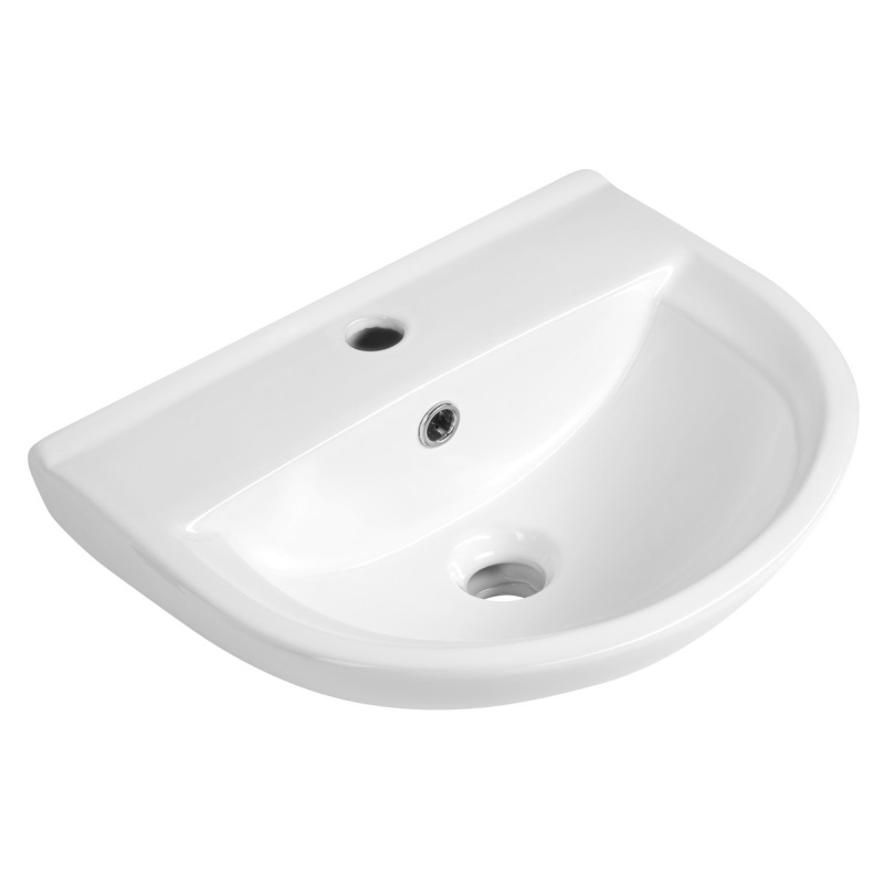 SPIRAL ceramic washbasin 43x35cm, white