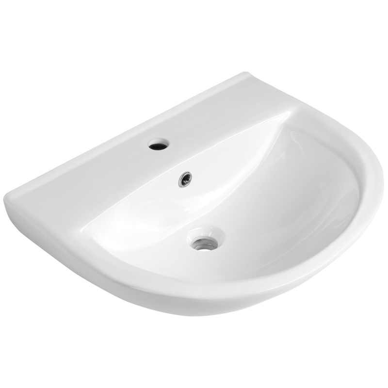 SPIRAL ceramic washbasin 60x47cm, white