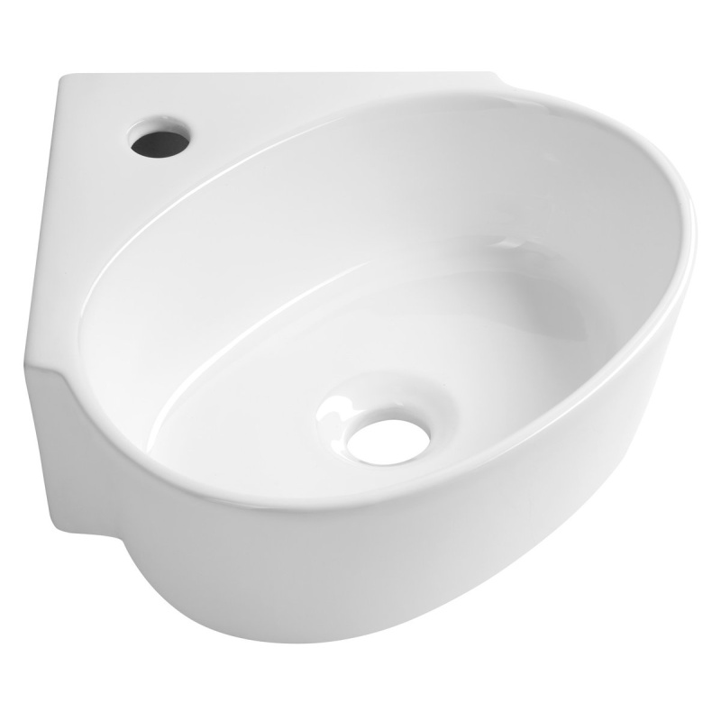 ECKERT ceramic corner washbasin 36x36cm, white