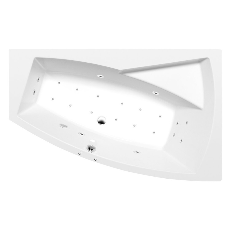 massaaživann  EVIA R  170x100x47cm,  Active Hydro-Air,  kroom