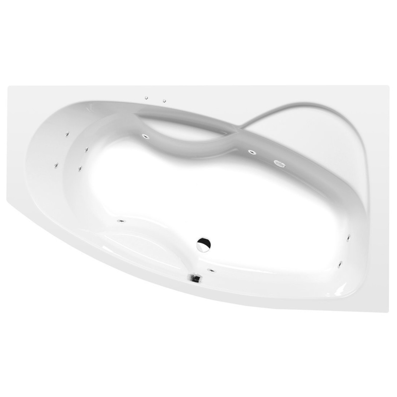 massaaživann  MAMBA R  160x95x44cm,  Active Hydro,  kroom