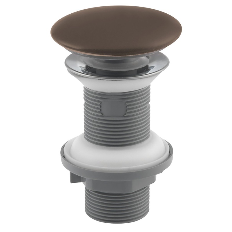 Washbasin drain 5/4", click-clack, ceramic stopper, 20-70mm, taupe