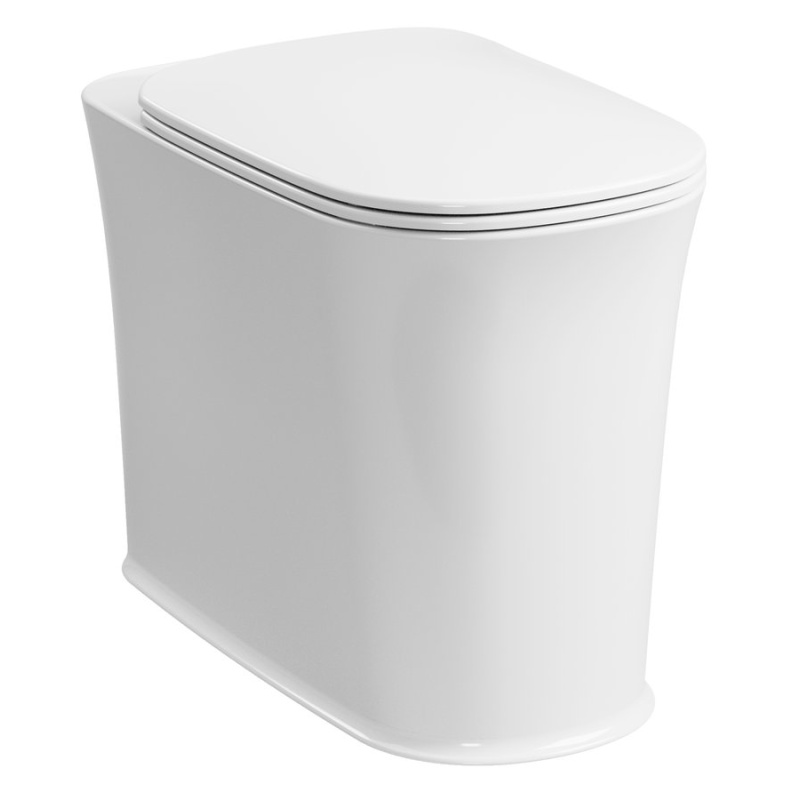 põrandapealne wc pott New Yorker seinapealse loputuspaagiga ühendamiseks, valge