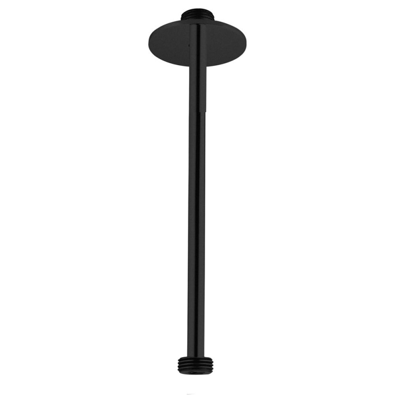 vertikaalne dušitoru L 200 mm, must matt