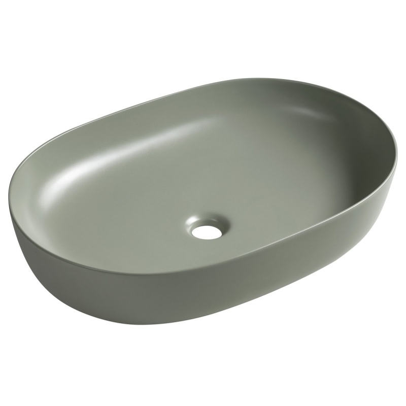 ARDEA countertop ceramic washbasin, 60,5x41,5cm, verde