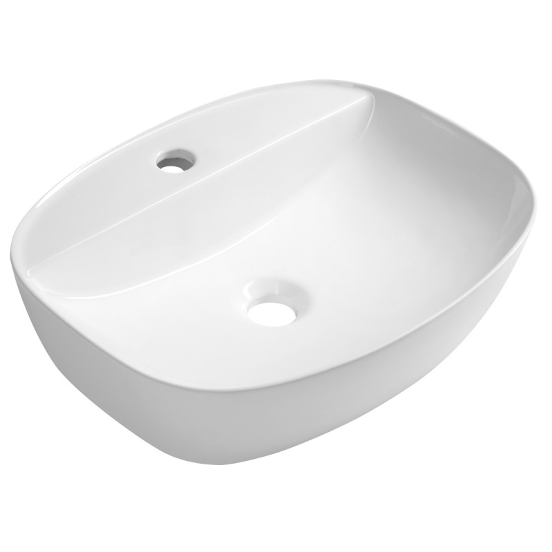 VIONA ceramic countertop washbasin, 50x38cm, white