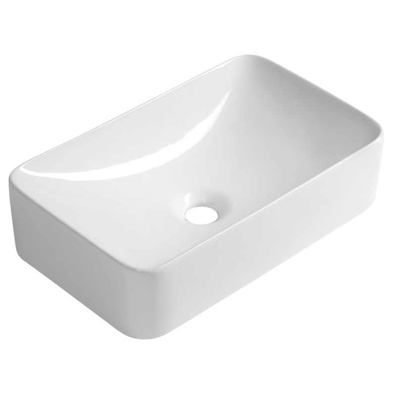 ARIAN countertop ceramic washbasin, 49,5x29,5cm, white