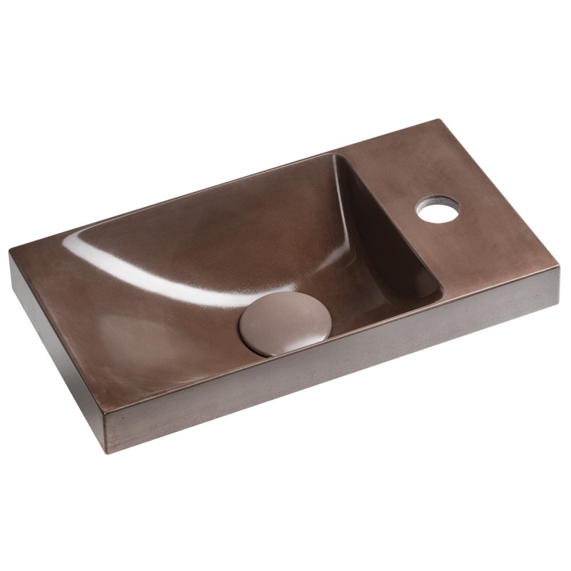 betoonist valamu AGOS 40x22cm,  L/R,  dark brown