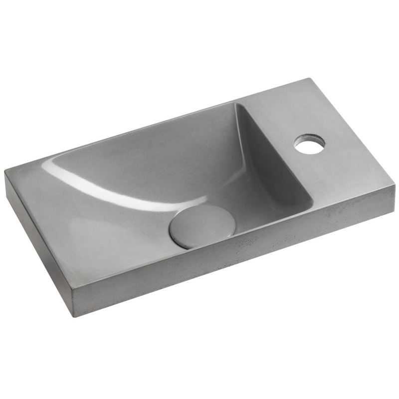 betoonist valamu AGOS 40x22cm,  L/R,  grey poolläikiv