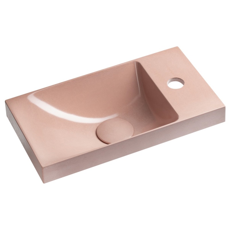 betoonist valamu AGOS 40x22cm,  L/R,  pink poolläikiv