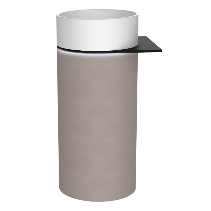 eraldiseisev valamu riiuliga OASIS 40x89x48cm,  valge/concrete pearl grey