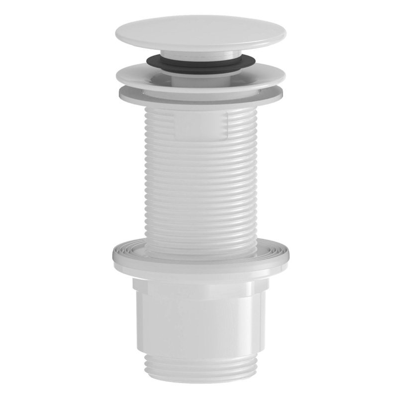 Washbasin drain 5/4“, click-clack, big plug, 10-80mm, ABS/white