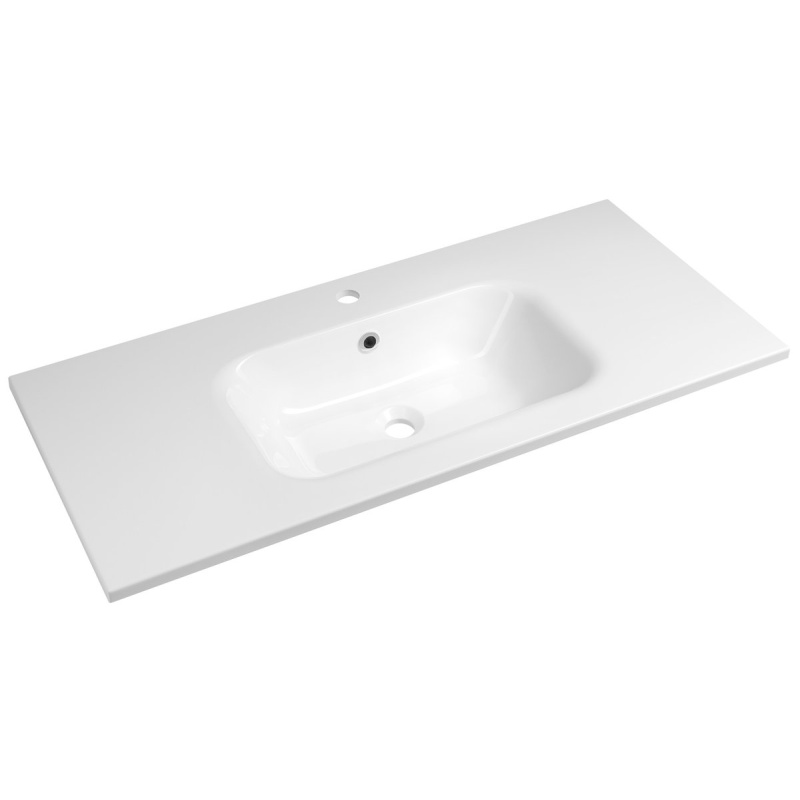 SIDRA Cast Marble Washbasin 101x46cm, white