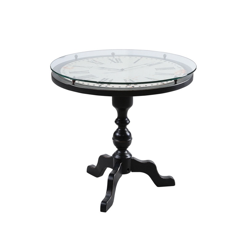 31 1 4 Round X 28 2 H Mdf Wood Table W Working Clock Top Kd 31 1 4 Round X 28 2 H Mdf Wood Table W Working Clock Top Kd