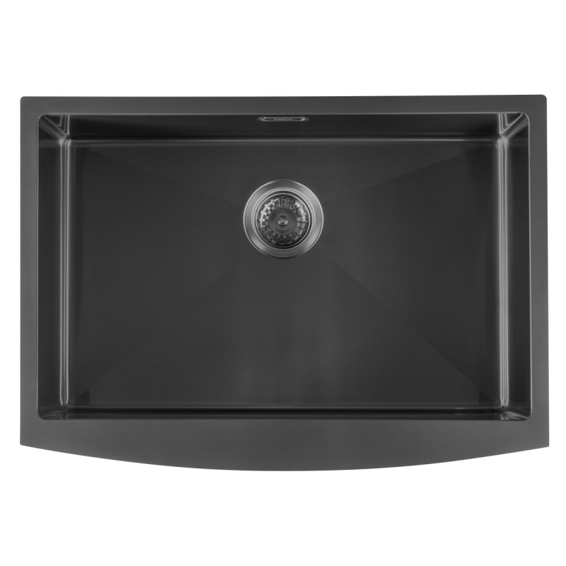 poolsüvistatav roostevaba köögivalamu 70x50cm,  gun metal