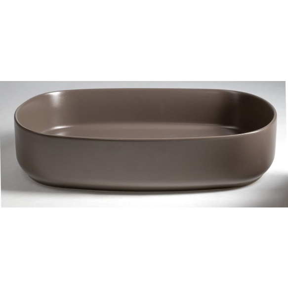 INFINITY OVAL countertop washbasin, 55x36cm, taupe