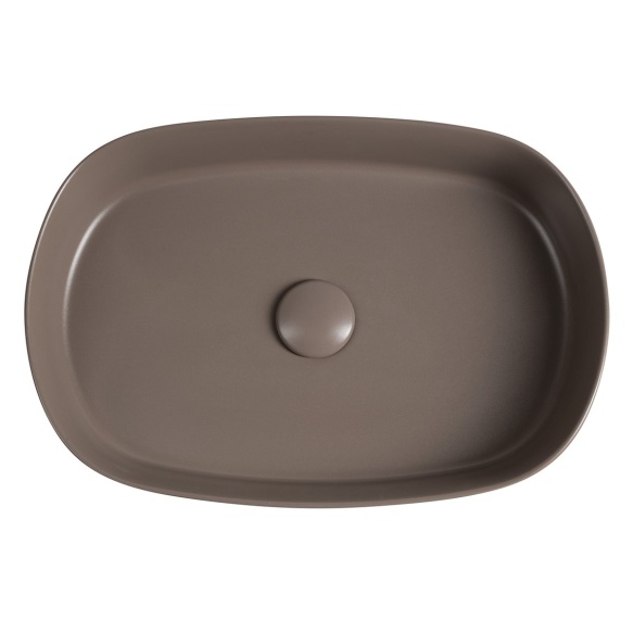 INFINITY OVAL countertop washbasin, 55x36cm, taupe