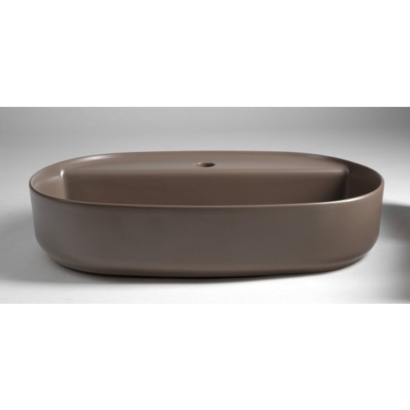 INFINITY OVAL countertop washbasin, 60x40cm, taupe