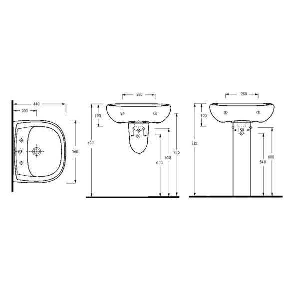 valamu seinale 56x44 cm