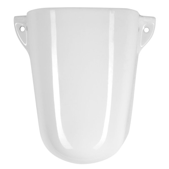 SPIRAL ceramic siphon cover, semi-column, white