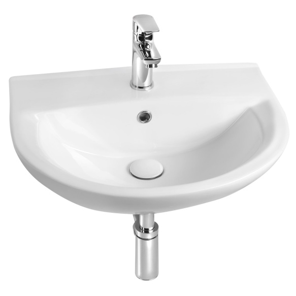 SPIRAL ceramic washbasin 54x45cm, white