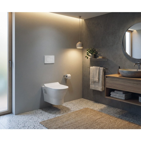 rimless seina wc pott Imogen 36x50 cm, valge