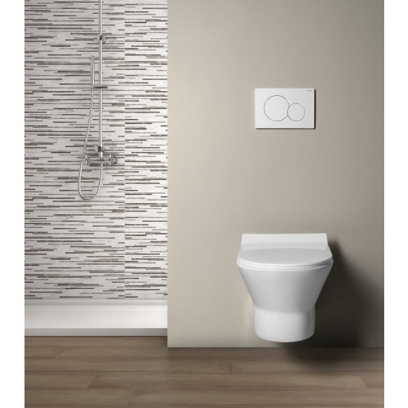 rimless seina wc pott Imogen 36x50 cm, valge