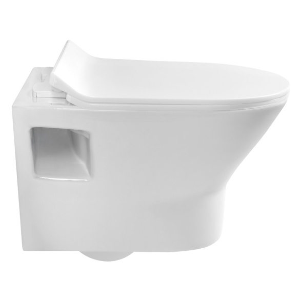 rimless seina wc pott Imogen 36x50 cm, valge
