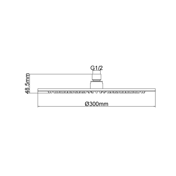 metallist laedušš 300x8 mm, harjatud messing