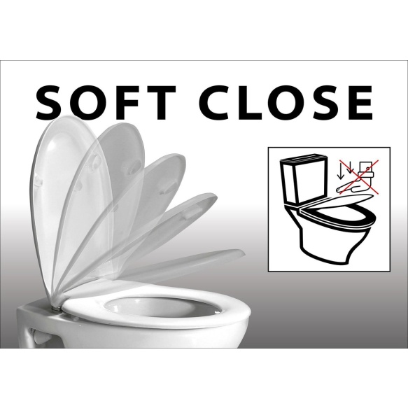 soft close wc iste Leon, valge