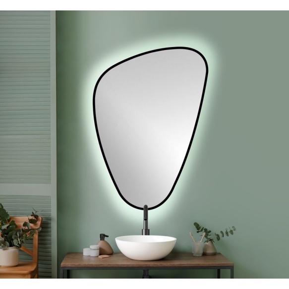 LED peegel Elena 20W, 68x96 cm, matt must