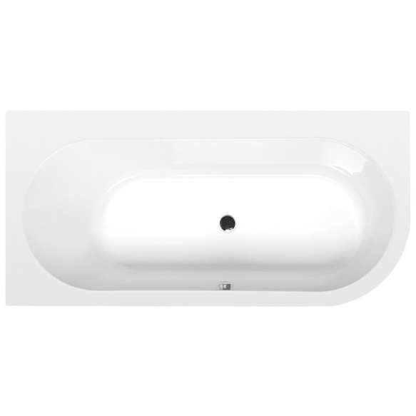 asümmeetriline vann Astra L 165x80x48 cm, valge