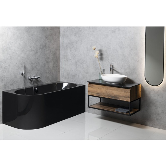 monoliitvann Astra R Asymmetric 160x75x60 cm, hall