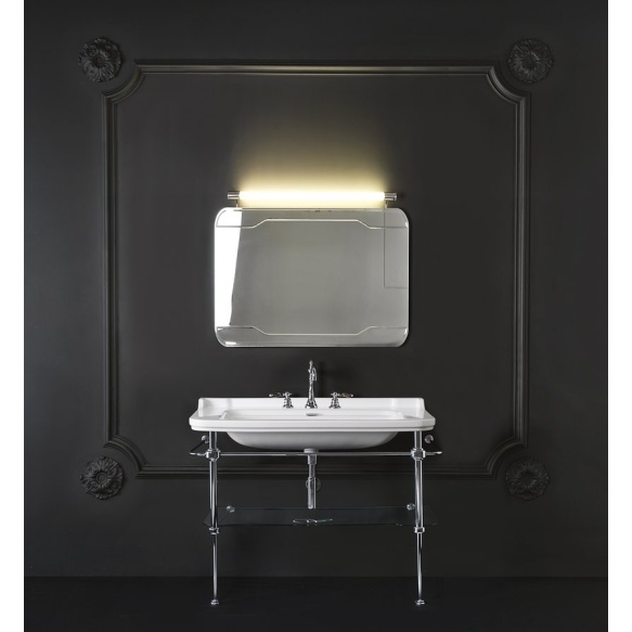 keraamiline valamu WALDORF 120x55 cm, 3 segistiava, valge