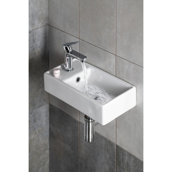 valamu Minos 40x22 cm, valge, vasak