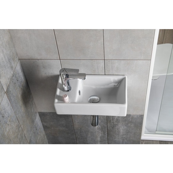 valamu Minos 40x22 cm, valge, vasak