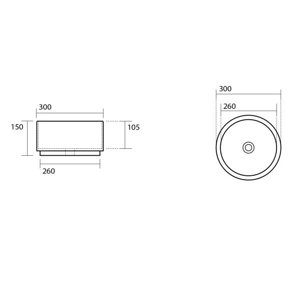 valamu tööpinnale Oke 30 cm, roheline matt