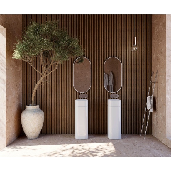 eraldiseisev valamu Hako, äravool seina, valge