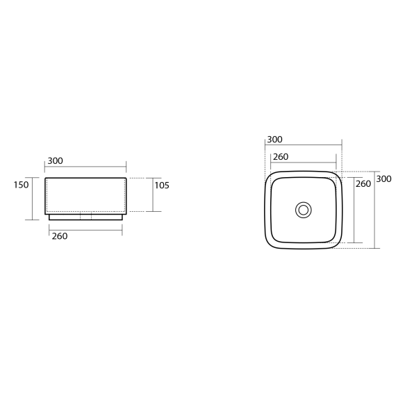 valamu tööpinnale Hako 30x30 cm, roheline matt