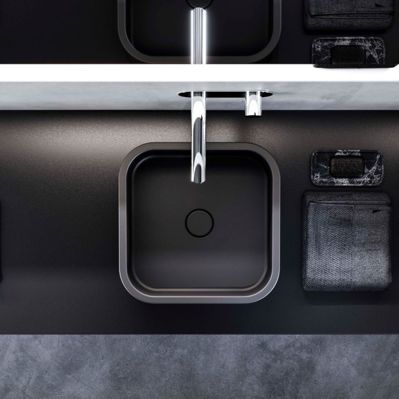 valamu tööpinnale Hako 30x30 cm, must matt