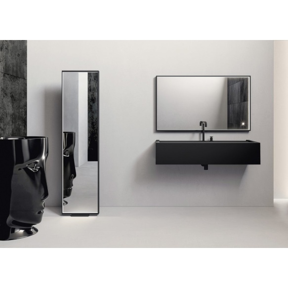 valamu Kanaal 120x46.5 cm, must matt