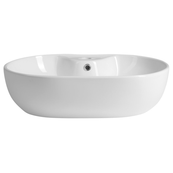 Ceramic countertop washbasin, 61x42cm, white
