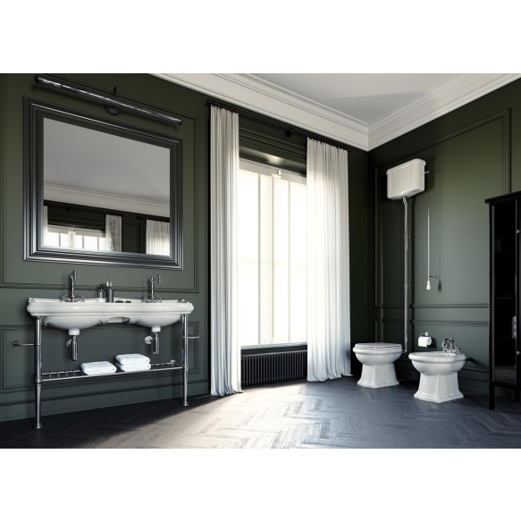 RETRO construction for double washbasin 120cm with shelf, chrome