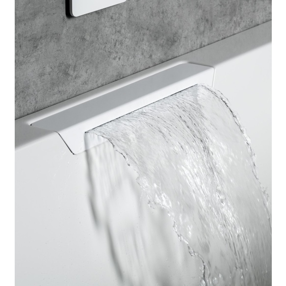massaaživann  CASCATA  185x85x45cm,  valge kaskaad,  Attraction Hydro-Air,  kroom