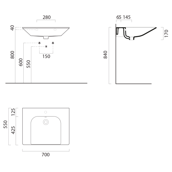invavalamu COMMUNITY 70x55cm,  ilma segistiavata,  valge ExtraGlaze