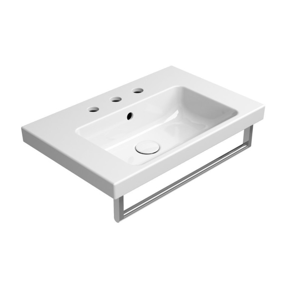 valamu NORM 60x40cm,  3 segistiava,  valge ExtraGlaze