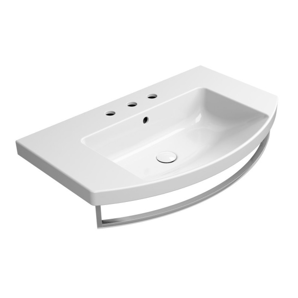 valamu NORM 80x50cm,  3 segistiava,  valge ExtraGlaze