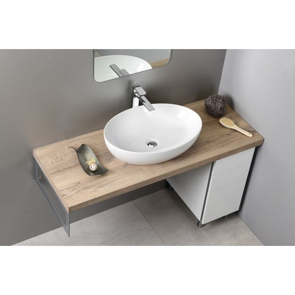 valamu tööpinnale PURA 60x42 cm, valge ExtraGlaze