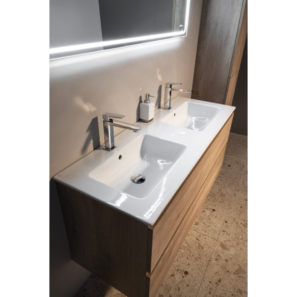 valamu PURA SLIM 122x46cm,  valge ExtraGlaze